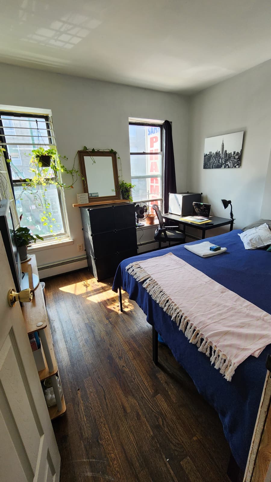 Large furnished room in the heart of Brooklyn. Access to several train lines.